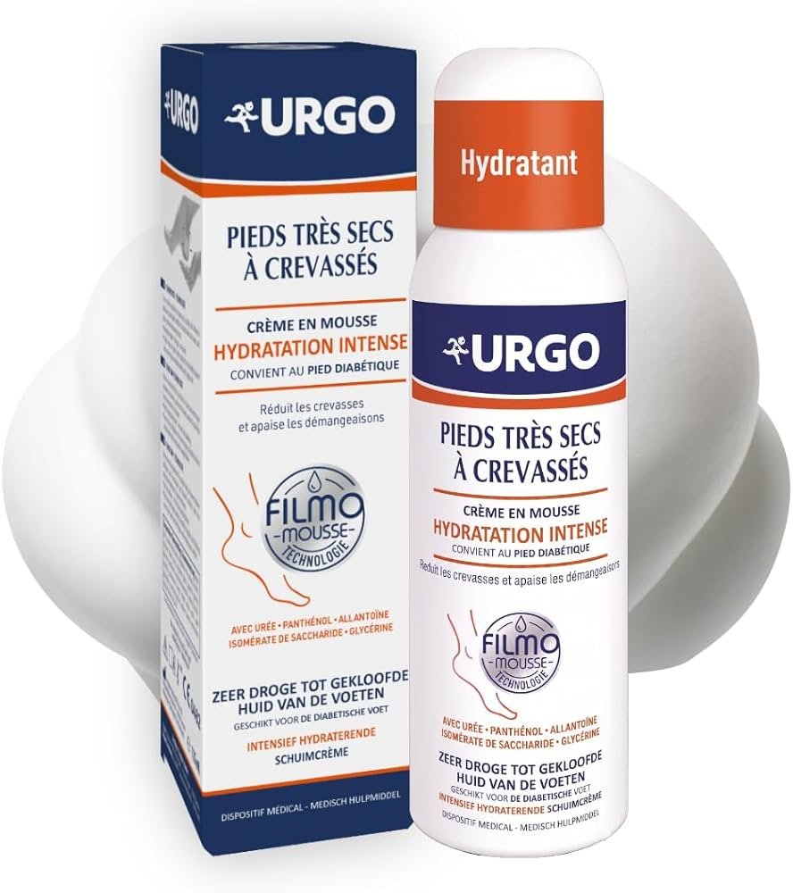 URGO FILMOMOUSSE CREME EN MOUSSE PIEDS TRES SECS A CREVASSES 125ML