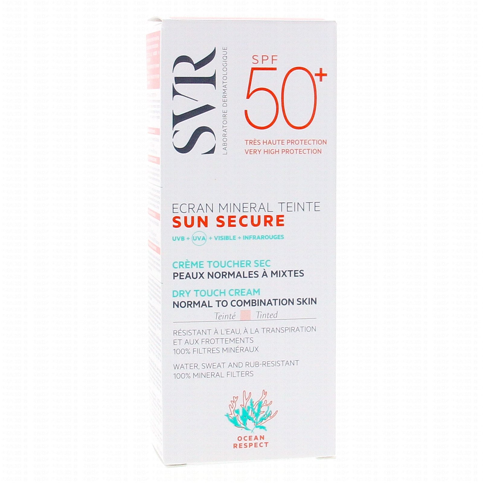 SVR SUN SECURE ECRAN MINERAL TEINTE SPF50+ PEAUX MIXTE 50ML
