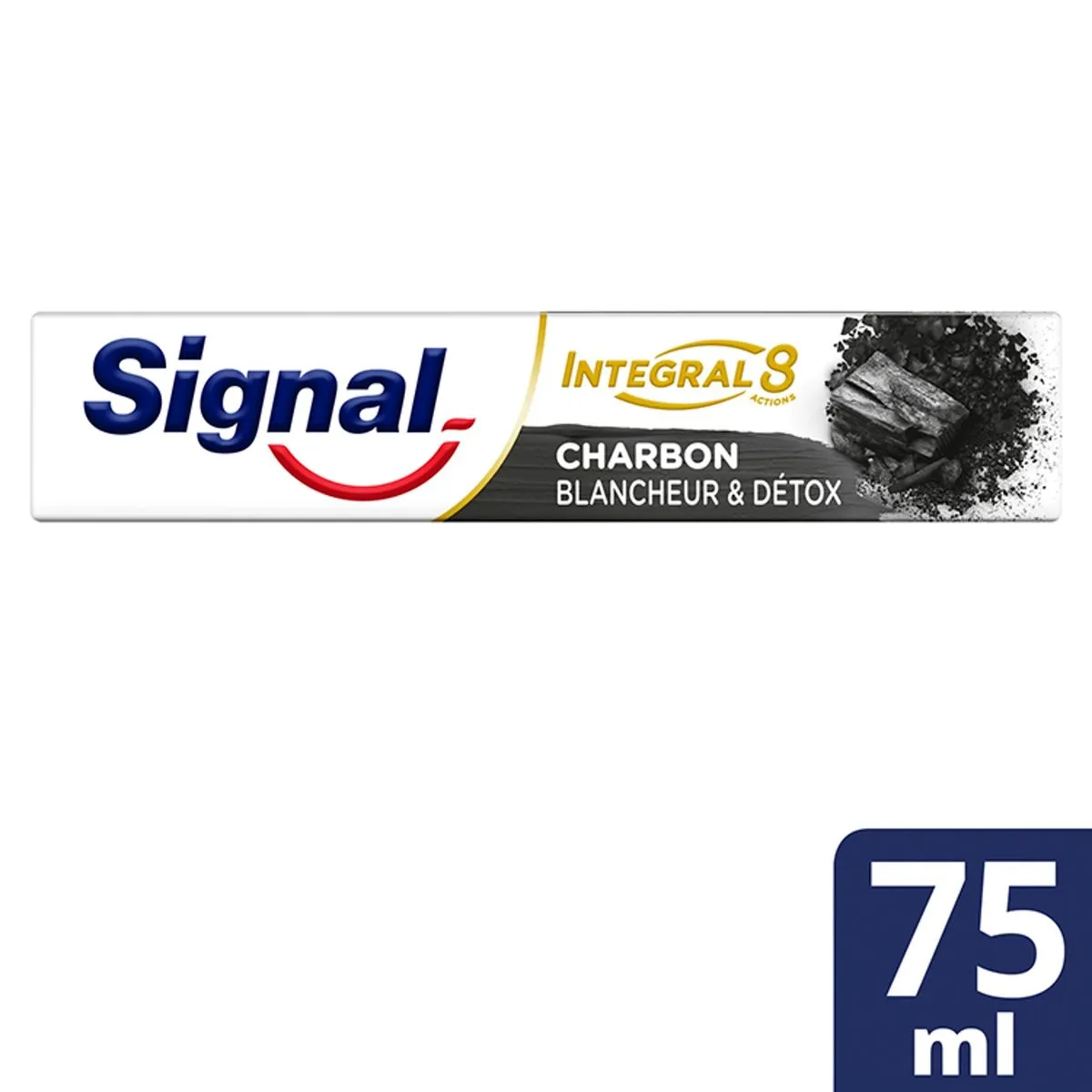 SIGNAL DENTIFRICE INTEGRAL 8 BLANCHEUR CHARBON 75ML