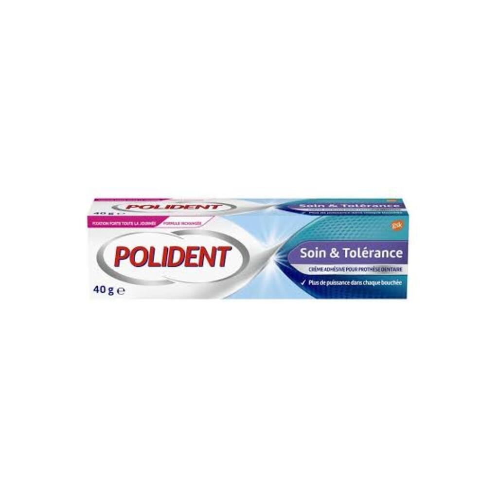 POLIDENT SOIN & TOLERANCE FIXE CREME ADHESIVE 40G