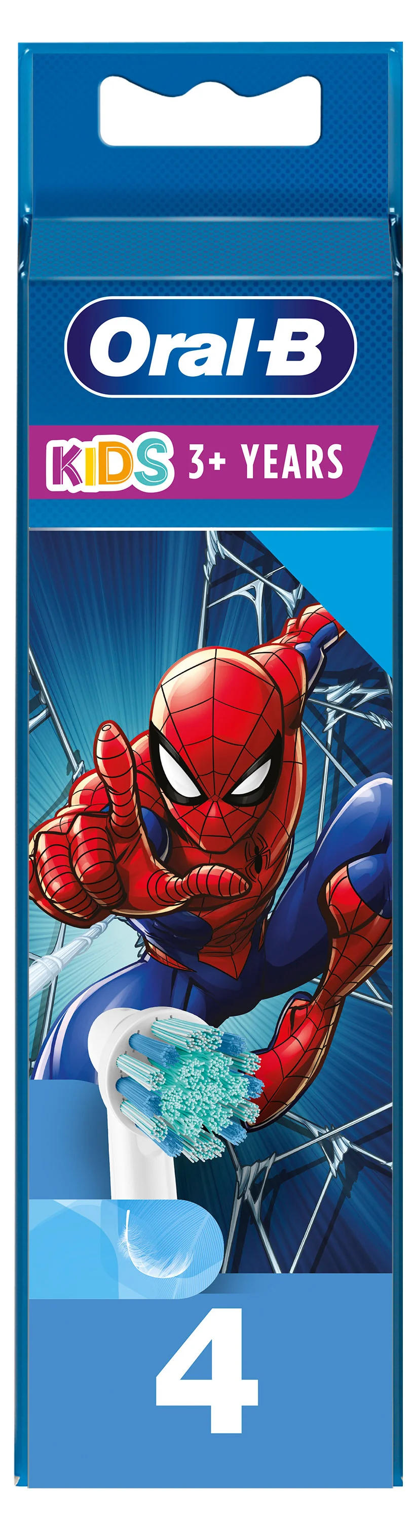 ORAL-B PRO KIDS 3+ SUPERERIOR CLEANING SPIDERMAN RECHARGE 4 TETES