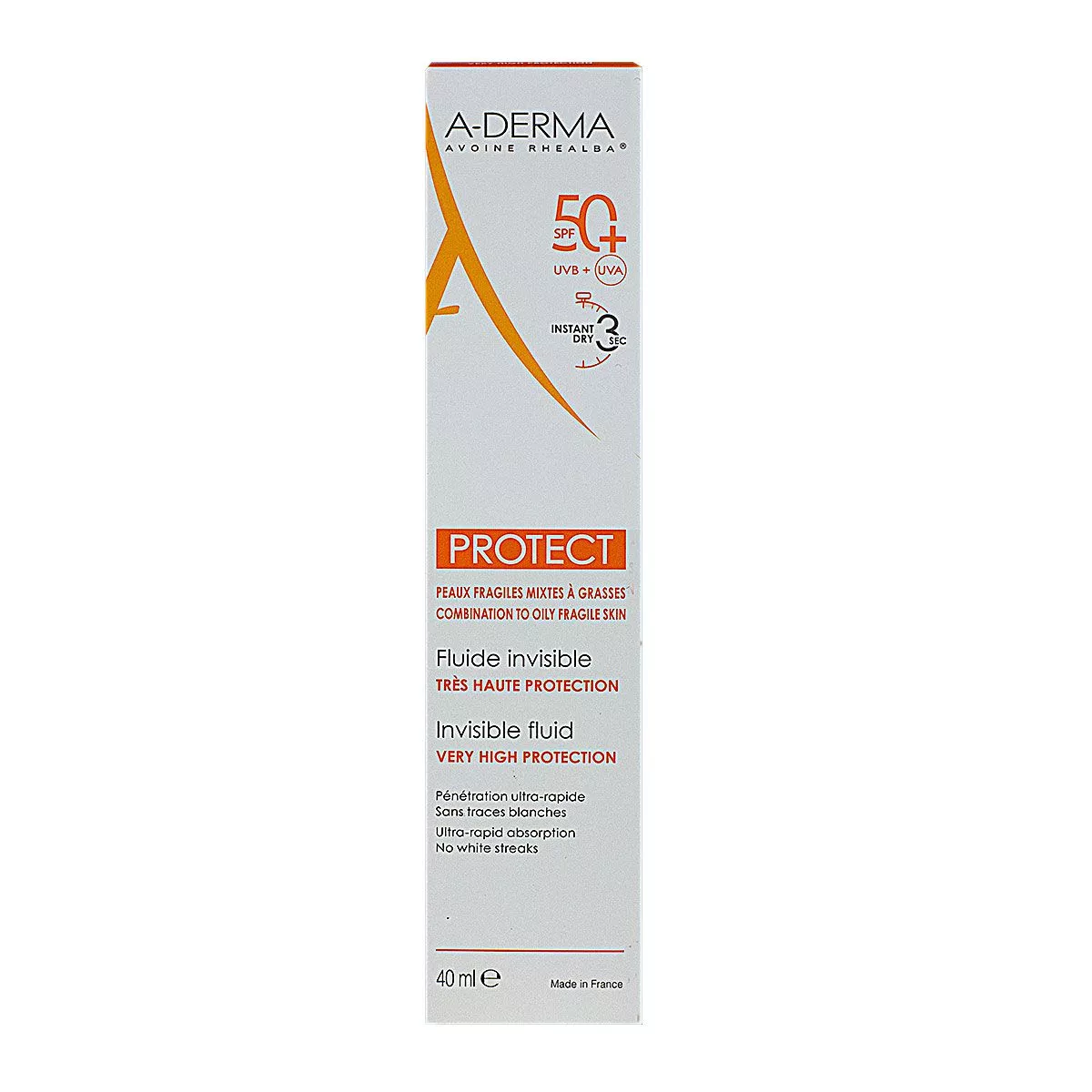 A-DERMA PROTECT FLUIDE SPF50+ INVIIBLE 50ML