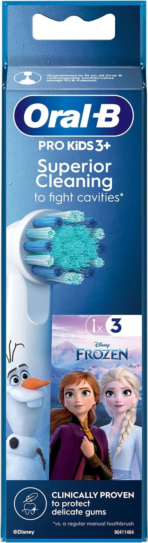ORAL-B PRO KIDS 3+ SUPERIOR CLEANING FROZEN RECHARGE 4 TETES